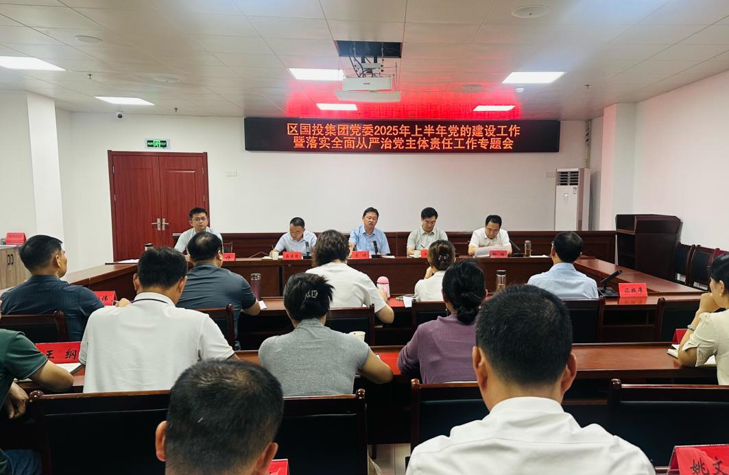 屯溪區(qū)國(guó)投集團(tuán)黨委召開(kāi)2025年上半年黨的建設(shè)工作暨落實(shí)全面從嚴(yán)治黨主體責(zé)任工作專題會(huì)議